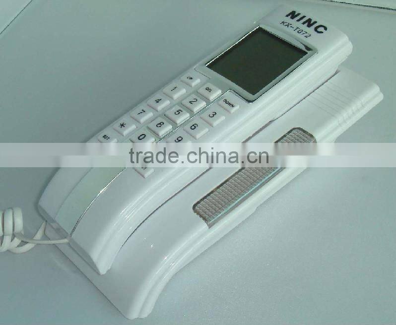 landlne analogue telephone with caller ID with desk and wall mountable