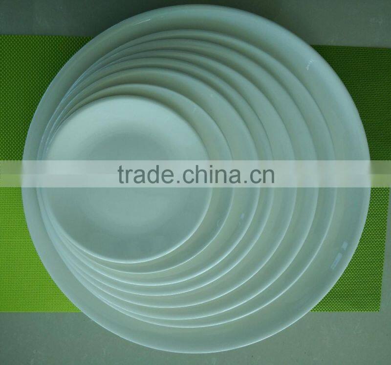 ceramic dinner plate for hotel use ,porcelain charge plate with good quality and cheap price