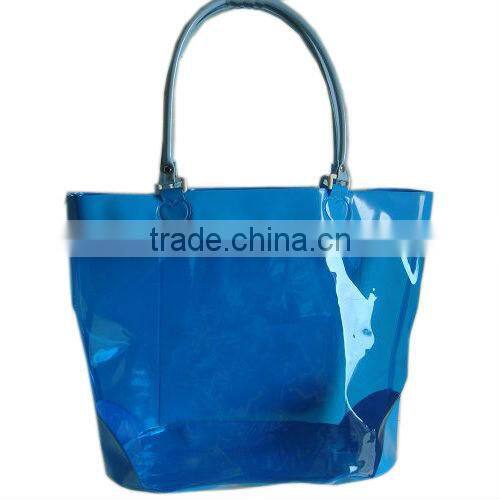 Factory beach towel bag vinyl beach bag girls waterproof bag orange color