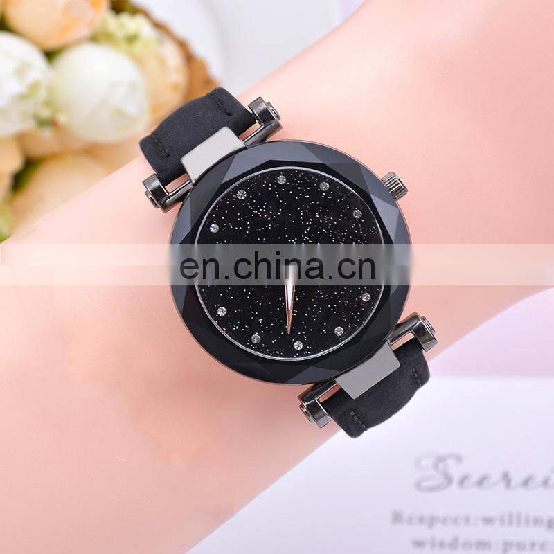 Casual Women Watches Starry Sky Quartz Wristwatch Female Clock Leather Fashion Ladies Wrist gold watch for women