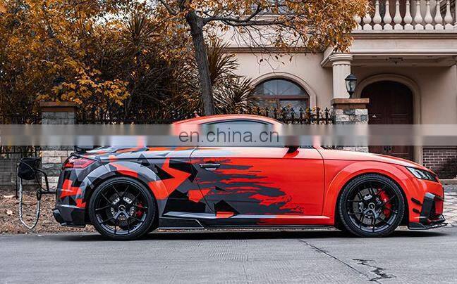 Runde New Arrival Dry Carbon Material Aerodynamics Bodykit Front Rear Lip Side Skirt Spoiler For Audi TTRS body kit