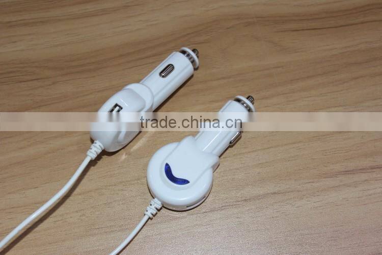 3.1A 3100mA 3in1 vehicle charger android device and smart phone car charger with 6 Feet cable
