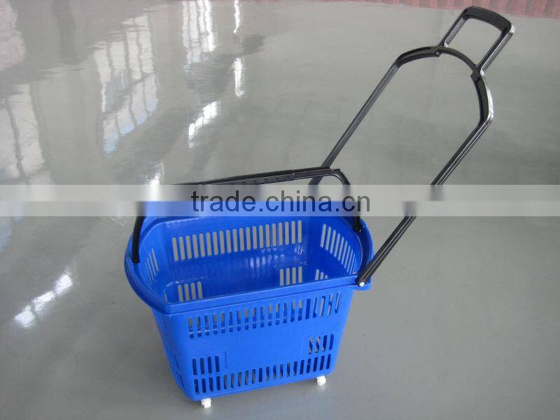 Quality plastic shopping trolley/cart/superstore shopping basket trolley