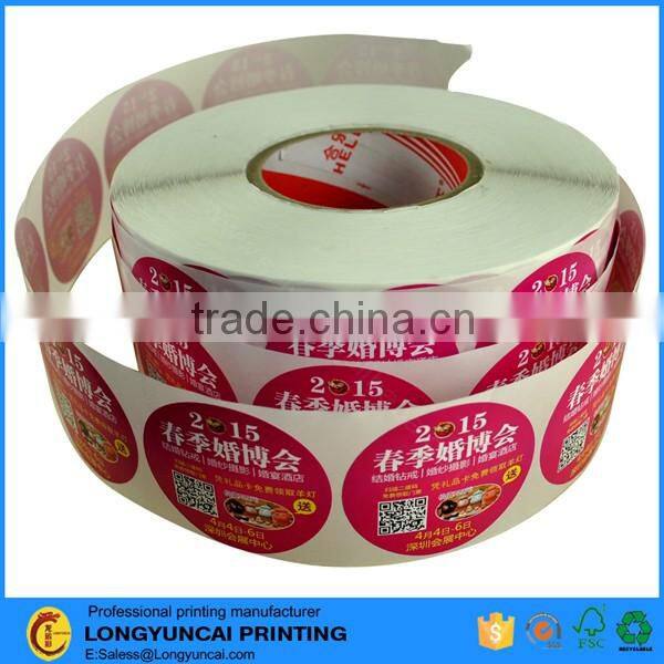 Customized low cost paper self adhesive sticker roll