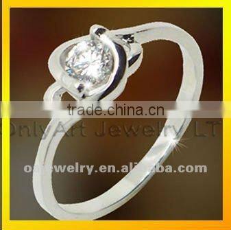 hot sell fine jewelry high quality elegant lady simple plain silver ring
