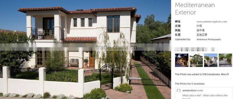 Single elegant black color Philippines wrought iron gates and fences