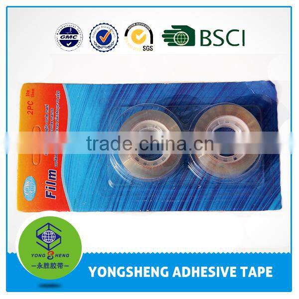 Bopp clear packing adhesive tape,statonery tape with blister card pack