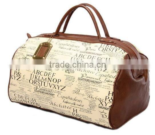 wholesale fashion pu leather handbags brown tote bag