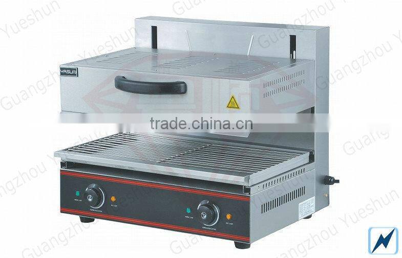 Lift-up professional electric salamander for food