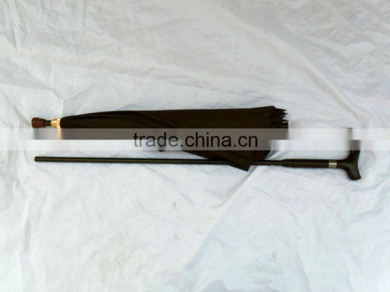 old man walking cane umbrella