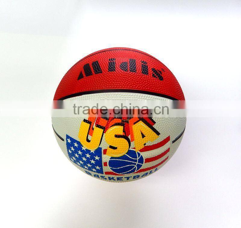 cololful logo rubber basketball