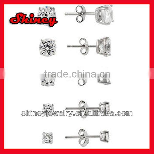 18k gold big XL earring for men,micro pave gold earring
