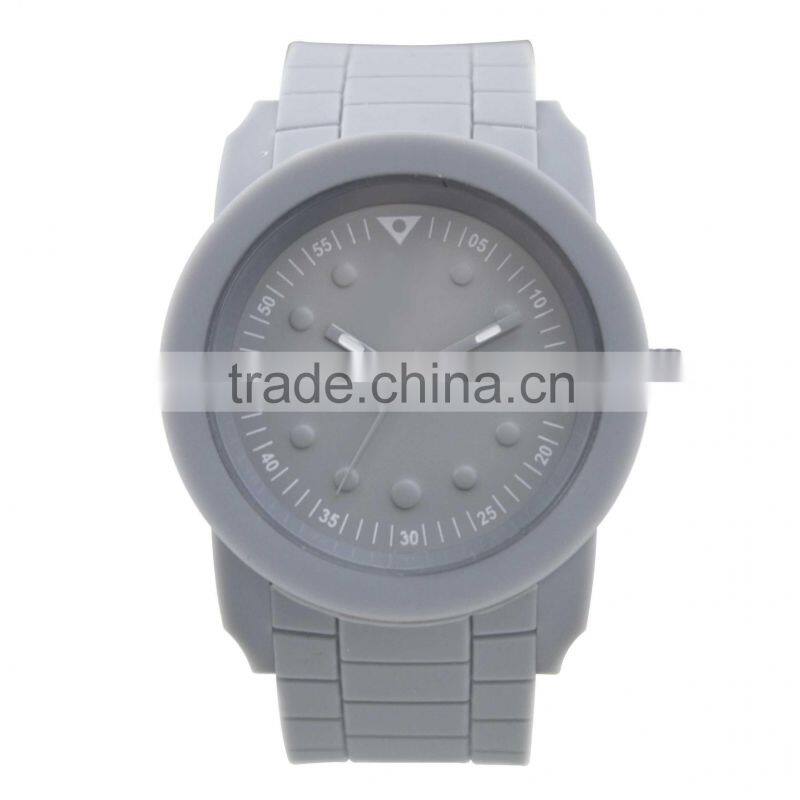 FT1303D_GY Gray Silicone strap unisex plastic case quartz movt cheap watch in bulk