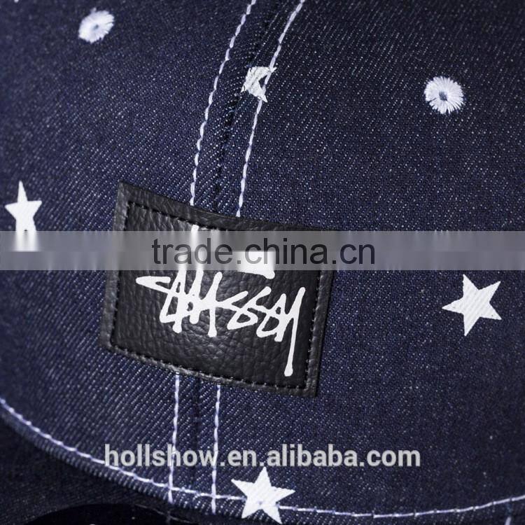 Hot Popular Star Printed Applique Sewed Man Women Flat Snapback Custom