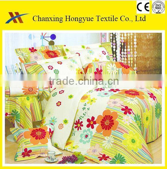 Changxing Wholesale Microfiber fabric for making bed sheets/Brushed Polyeser micro fabric with flower print designs