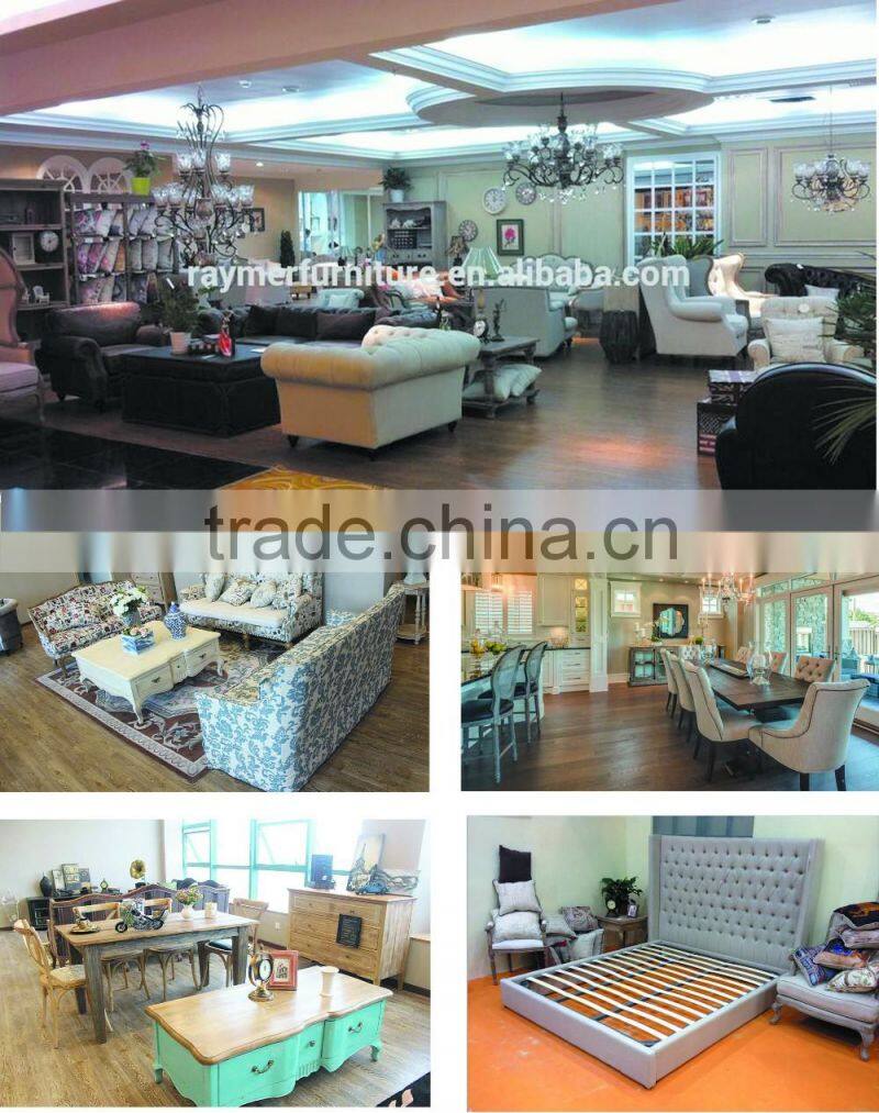 Antique linen fabric arm accent chair living room arm chair