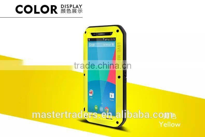 Love Mei Powerful Waterproof Dirtproof Shockproof Metal Protective Case For Motorola Nexus 6 MT-3164