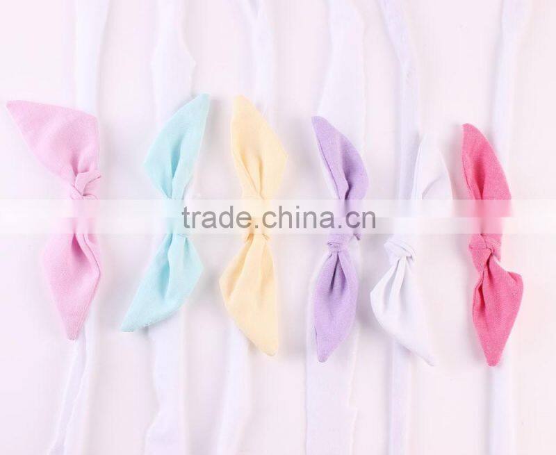 Hot-sales children small bow Headband girl elastic Headband Toddler fabric bow Headband wh-1784