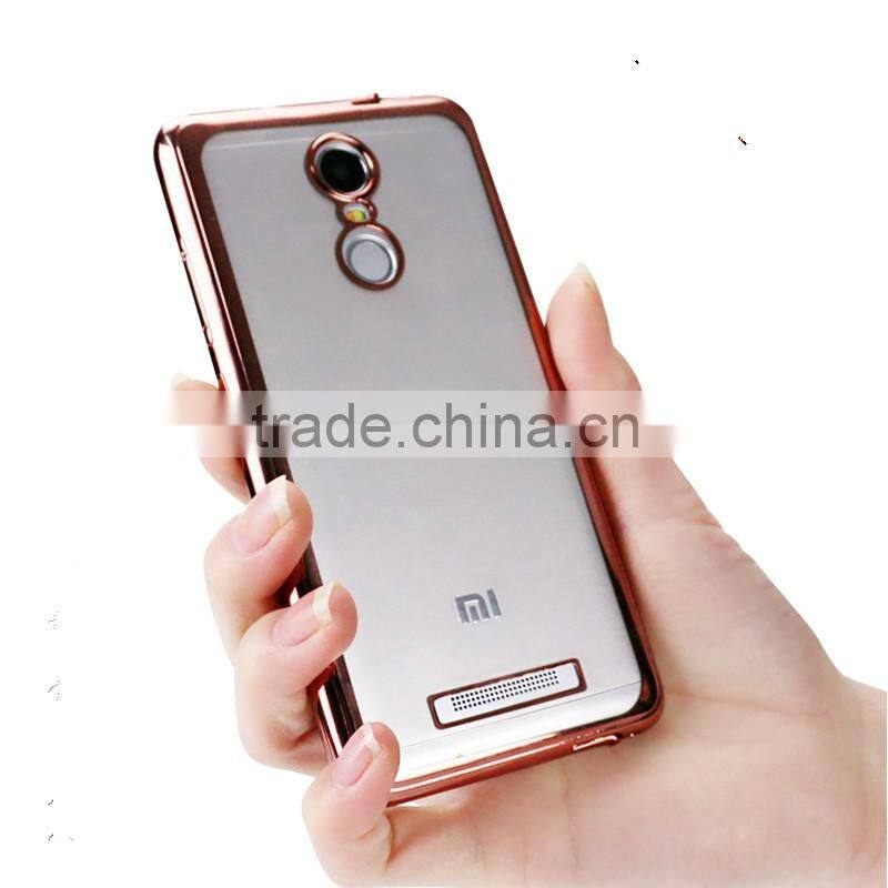 Keno ultra thin soft electroplate TPU Case Cover for Xiaomi Redmi Note 3