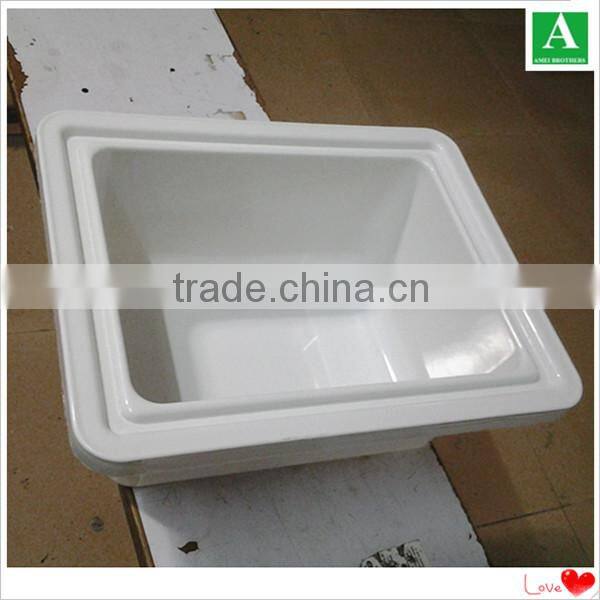 Custom white hips plastic food container
