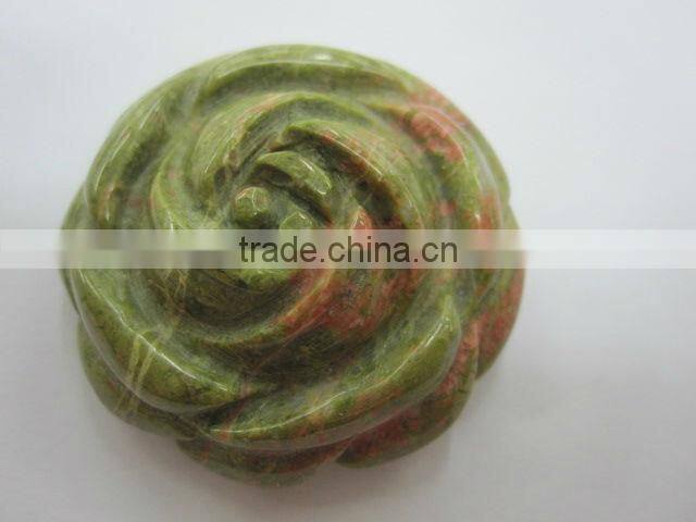 Synthetic Red Coral carved rose