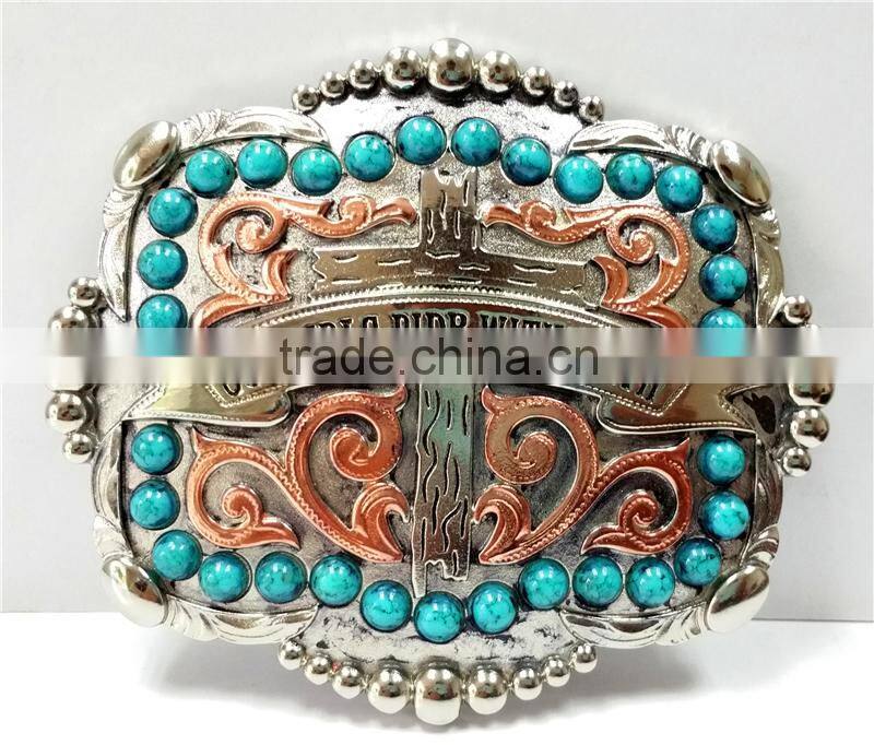 2016 hot sale western cowboy belt buckle with low price