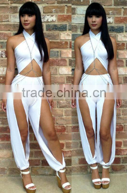 women sexy black jumpsuits 2014