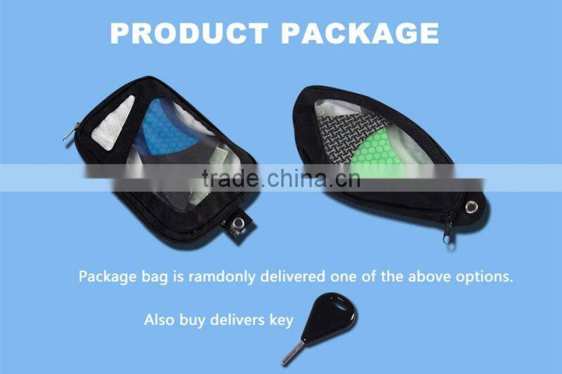 Clear honey comb carbon surfboard fins