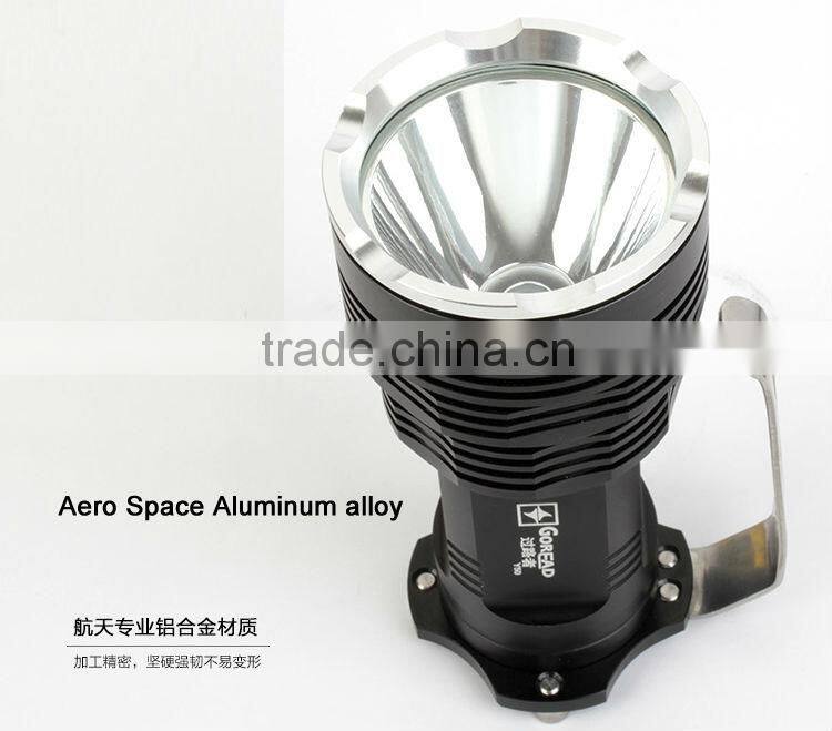 GOREAD Y50 Black Aluminum High bright rechargeable 1000lum T6 flashlight search light