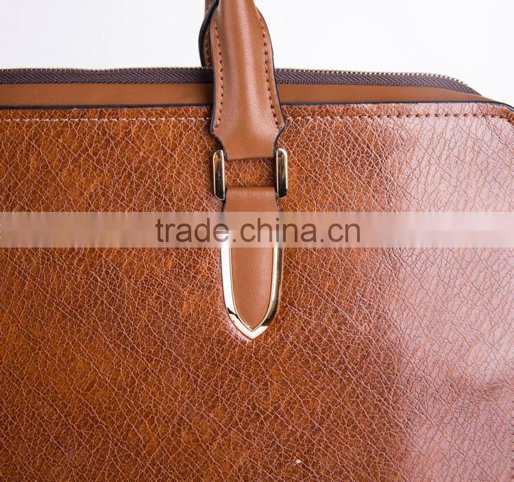 Famous brand fashion handmade genuine leather handbag