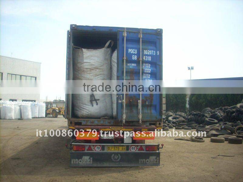 Steel wire scrap derived from the shredding of wasted tires