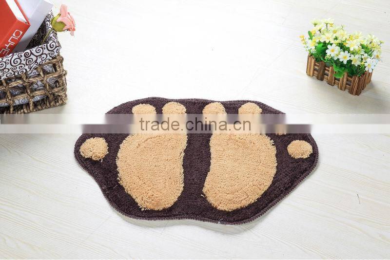 foot shape bath tufted mat/carpet