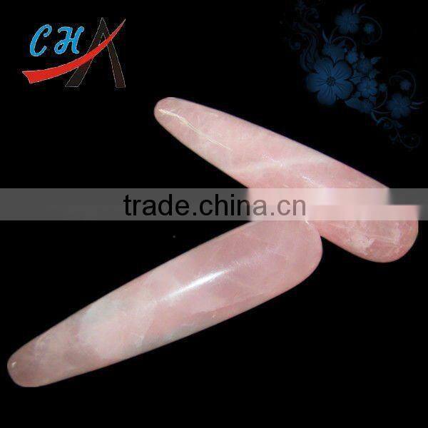 rose quartz crystal gemstone healing massage wand