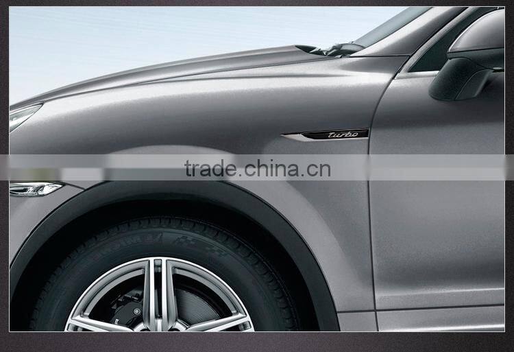 2pcs chrome Auto car Dagger Fender Emblems Sticker Badge Decal fit for TURBO NEW