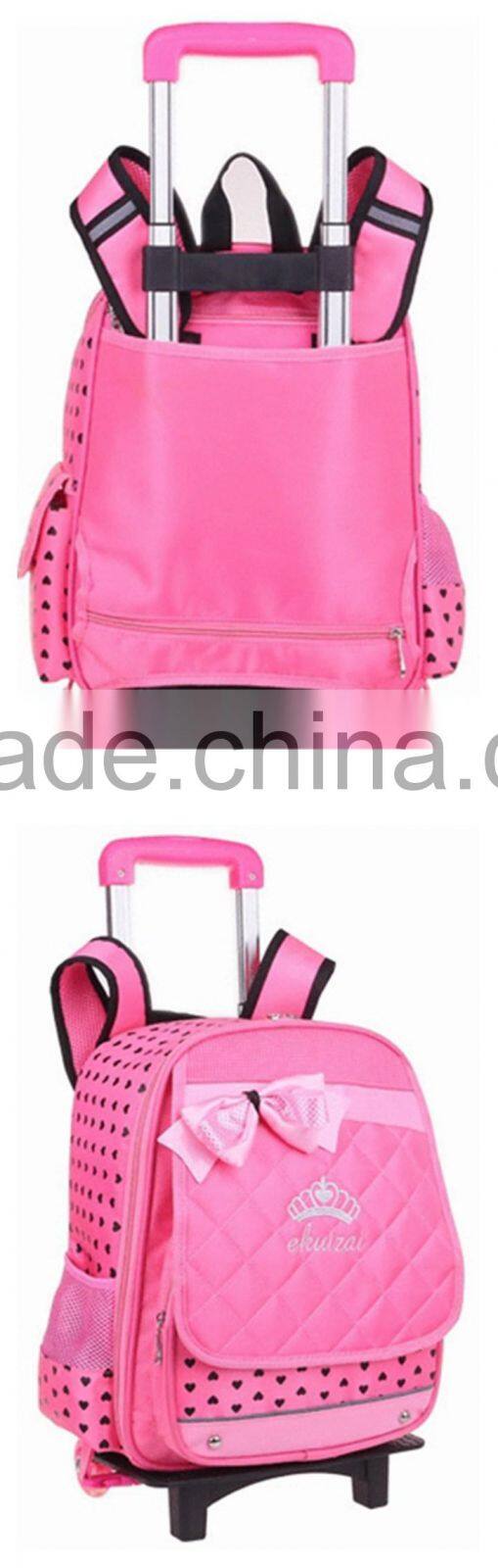 lovely girlcheap wheeled market kids trolley bag