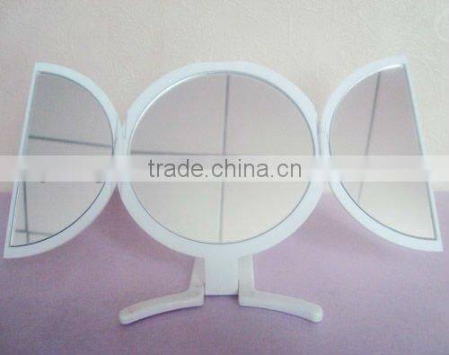 Cute foldable plastic cosmetic hand mirror