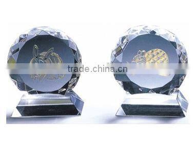 simple crystal diamond award trophy