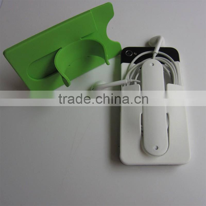 2 in 1 Promotional Silicone Mobile Phone Smart Wallet With Stand