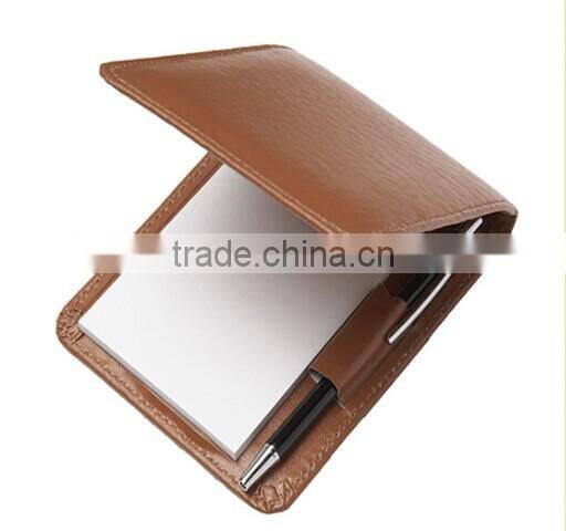 Genuine leather Pocket Memo Pad Small Size