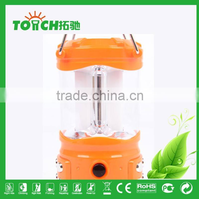 Ball Bulb ABS Plastic Lantern Light Fashion New Design Orange Camping Lamp with Inner Battery and Charger