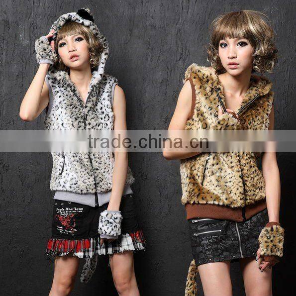 DOLLY CAT EAR HOODIE SOFT COTTON VEST JACKET #71189