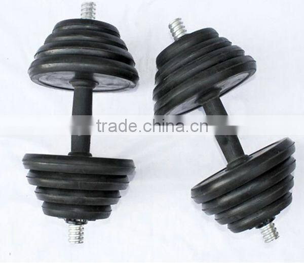 2015 hot sale deluxe rubber wholesale dumbbell for sale