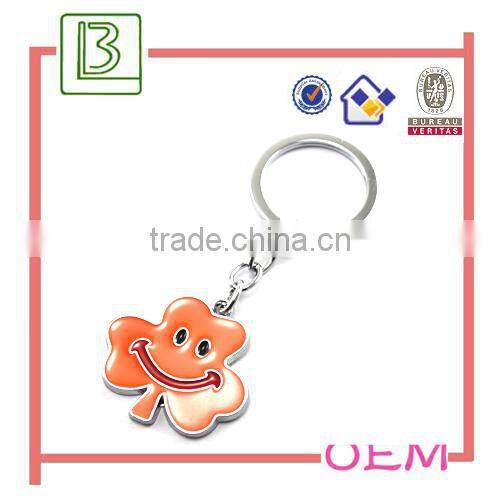 metal keychain with smiley face