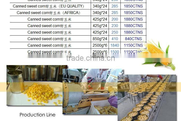 Canned sweet corn to AFRICA ECOWAS EAST AFRICA HIGH QUALITY super sweet NO GMO TAIWAN yellow corn raw material