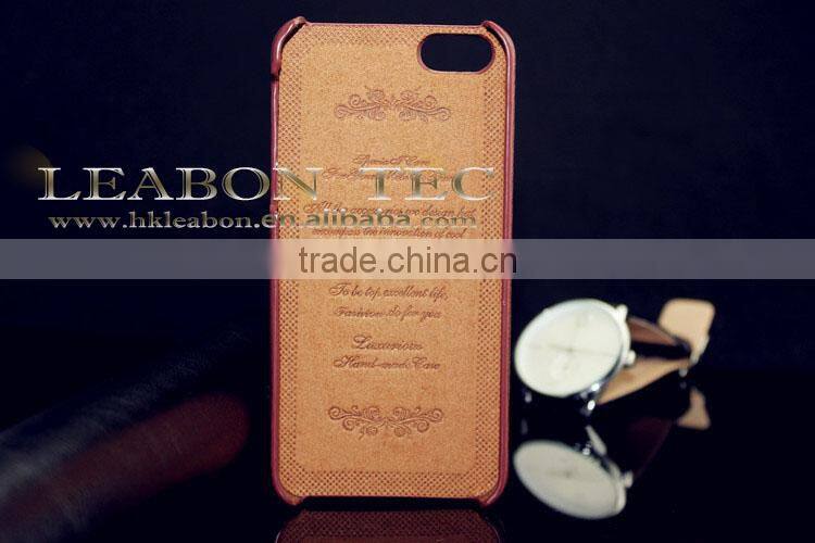 genuine leather phone case, ultra slim hard back case for iphone 5 5s, factory price