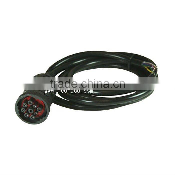 OBD2 Cable, J1939 (9pin) to Open End, 6ft, 9 pins wired