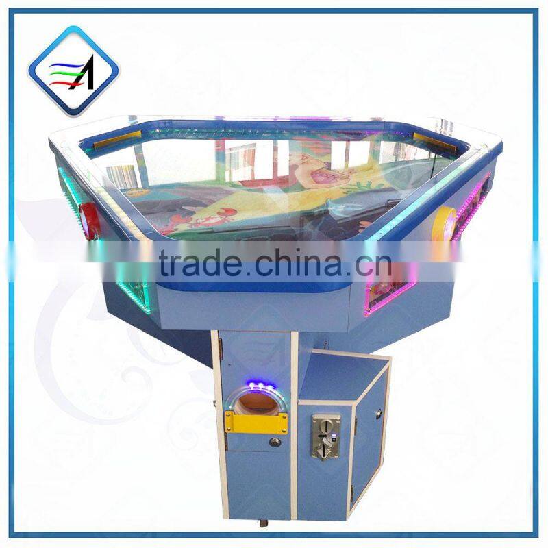 Coin Operated Machine 3 Players Mini Fish Game Air Hockey Table For Sale