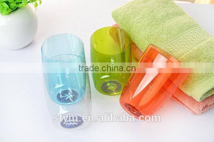 Colorful plastic custom tooth brush mug/cup