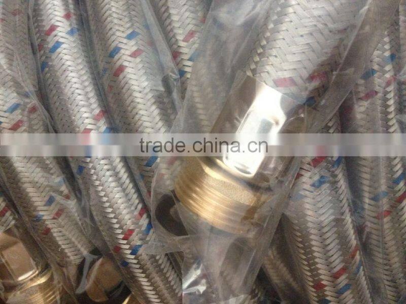 Ant-vibration stainless steel flexible hose with brass fittings