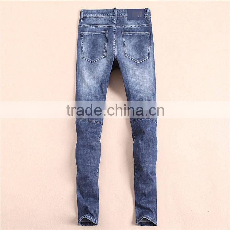 Manufacture fashion men gender spring mid-waist straight loose denim jeans pants
